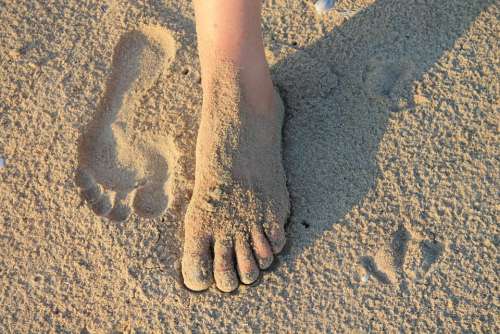 Foot Sand Footprint