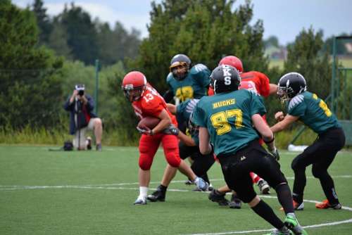 Football American Football Helmet Red Jerseys