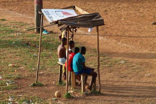 Football Match Kids Fans Simplicities Poverty