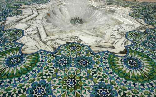 Fountain Tile Mosaic Patterns Morocco Casablanca