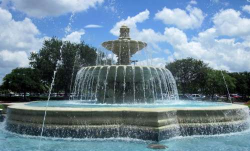 Fountain Water Water Fountain Outside Outdoors