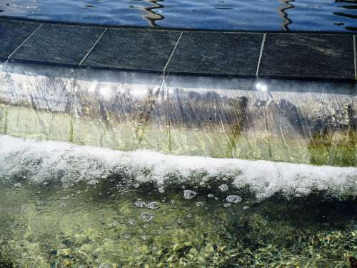 Fountain Water Basin Water Clear Flow Movement