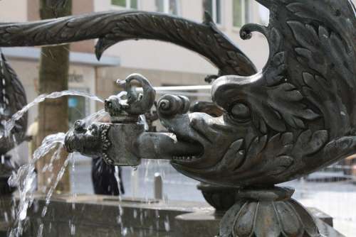 Fountain Fish Water Fountain Jewelry Sculpture Ulm