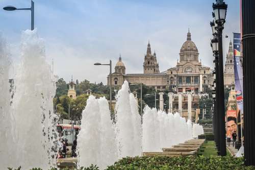 Fountain Palau Nacional Barcelona Spain