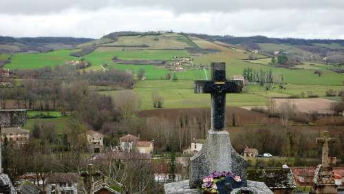 France Cemetery Landscape Village Headstone Graves