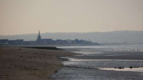 France Normandy Beach Abendstimmung Coast Horizon