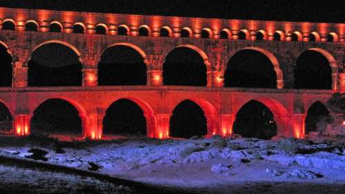 France Pont Du Gard Bridge Aqaedukt