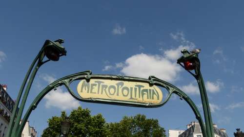 France Paris Metro Metro Entrance Shield