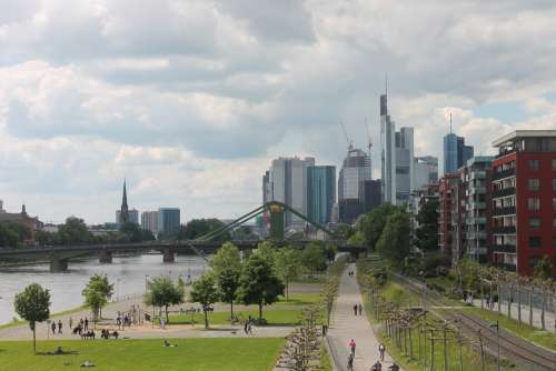 Frankfurt Am Main Germany Skyline Main View