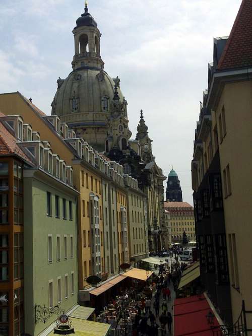 Frauenkirche Dresden Alley Historically