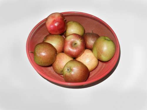 Fruit Bowl Apple Fruit Food Eat Red Healthy