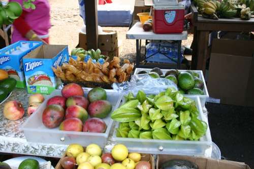 Fruit Market Hawaii Market Sales Stand Fresh
