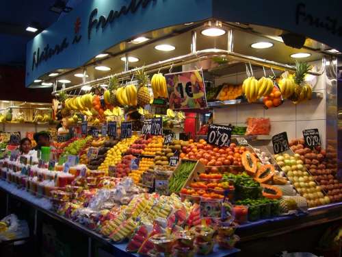 Fruit Stand Market Market Stall Food Nutrition Eat