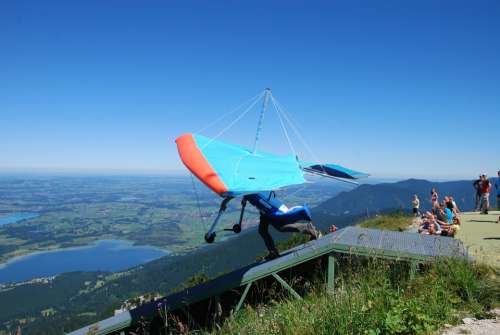 Füssen Bavaria Hang Glider Flying Space Germany
