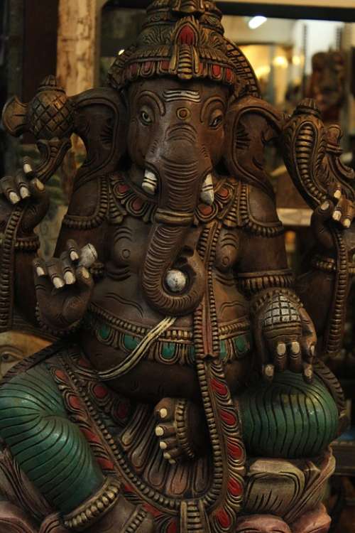 Ganesha Elephant God Hinduism Idol Figure Statue