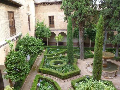Garden Alhambra Andalusia Spain