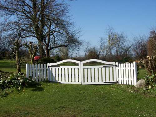 Garden Gate Fence Paling Land On The Land White