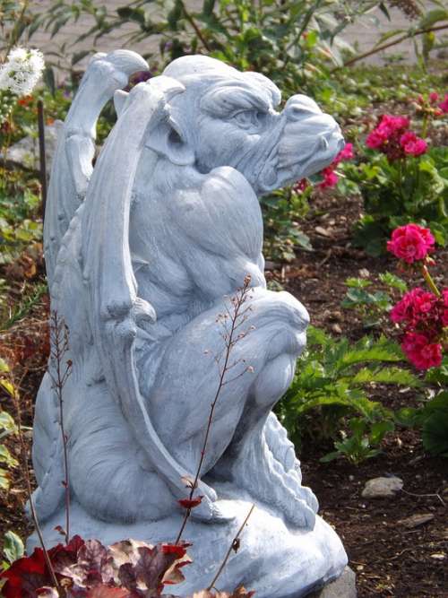 Gargoyle Garden Beast Mythological Fantasy
