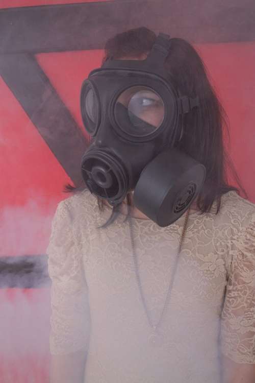 Gas Mask Girl Dress Smoke Woman Fog Abc-Attack