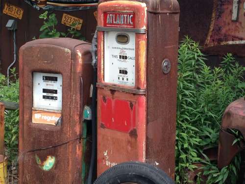 Gas Pump Antique Old Rusty Rusted Pump Gasoline