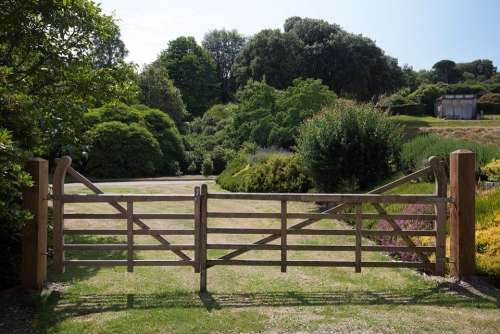 Gate Park Input Wood Fence Fence Meadow Nature