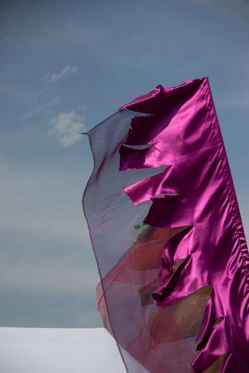 Gay Parade Beaten Up Pink Gay Amsterdam Air Flag