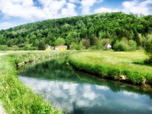 Germany Landscape Scenic Summer Spring Stream
