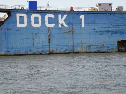 Hamburg Port Dock Harbour Wall Port Dock Germany