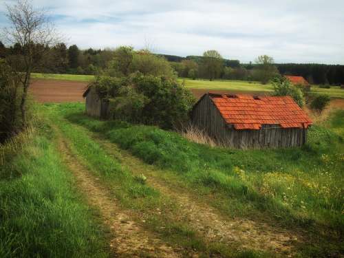 Germany Farm Rural Country Countryside Dirt Lane