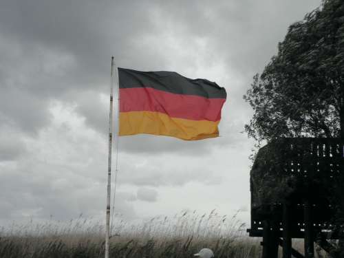 Germany Flag Black Red Gold Wind Nationality