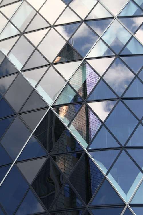 Gherkin London Building Reflection Architecture