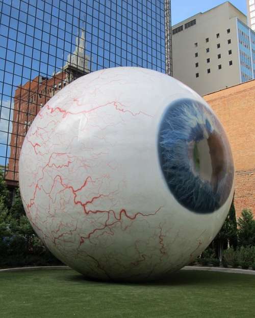Giant Eyeball Enormous Orb Downtown Sculpture