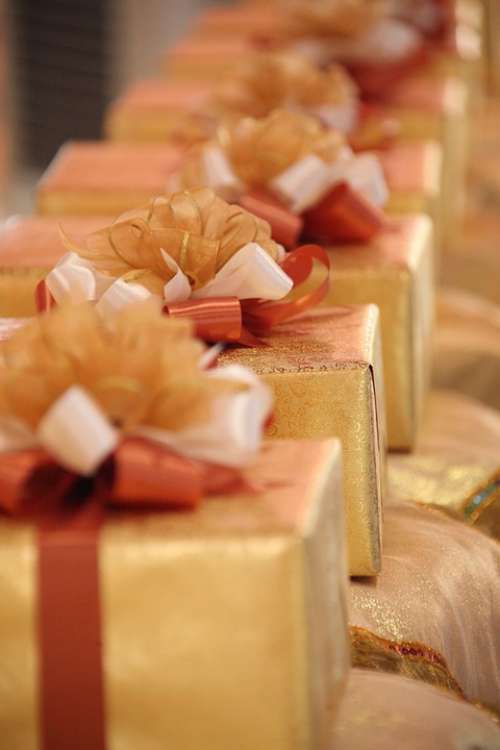 Gifts Presents Gold Package Ribbon