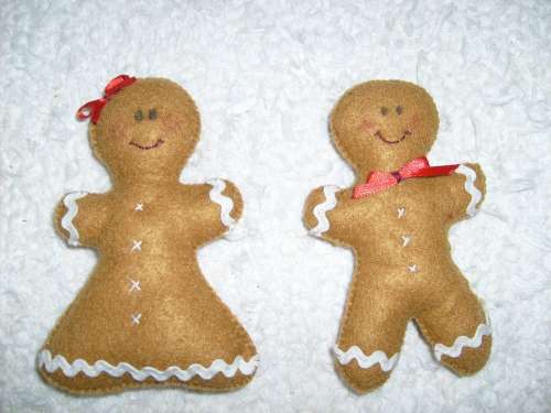 Gingerbread Textile Mézi Christmas Game Gift