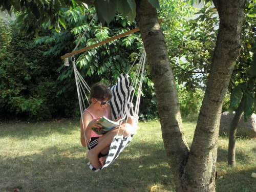 Girl Hammock Child Rock Read Garden Seat Swing