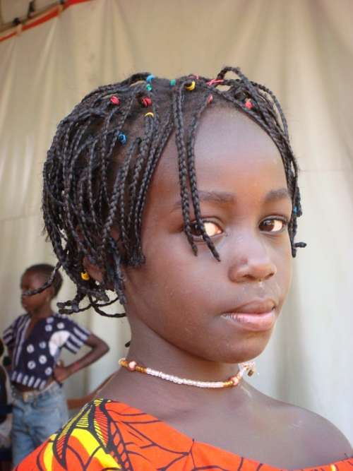 Girl Child African Beautiful Hair Natural Guinea
