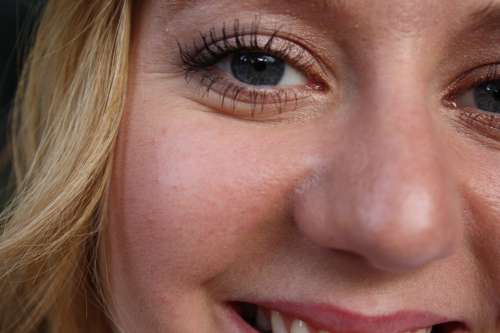 Girl Woman Female Smile Happy Eye Eyelashes