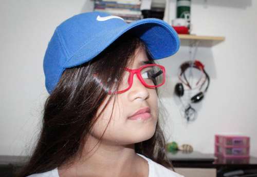 Girl Cap Glasses