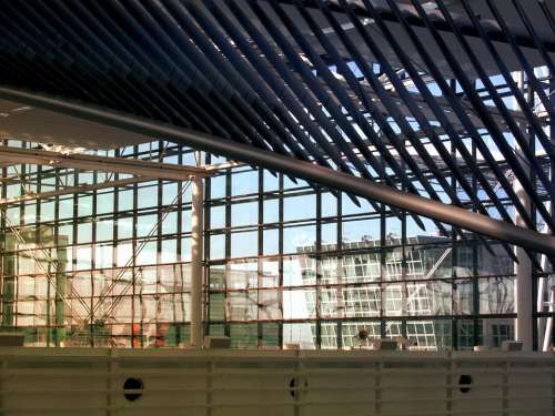 Glass Metal Roof Construction Architecture