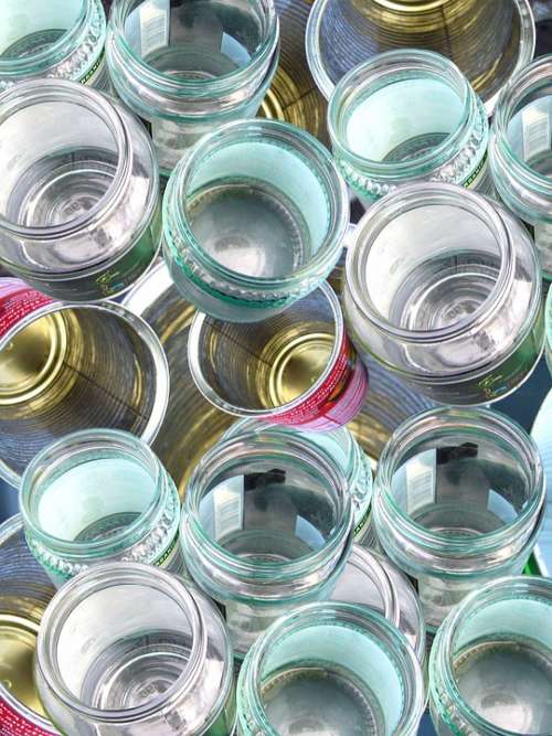 Glass Recycling Cans Bottles Reuse Container
