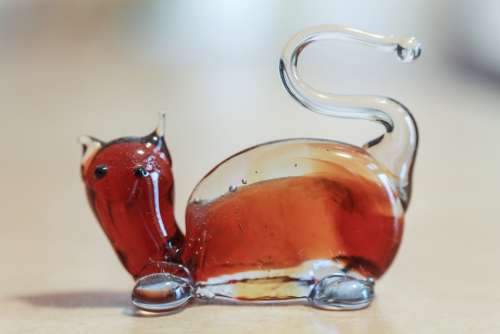 Glass Cat Glass Sculpture Murano Murano Glass