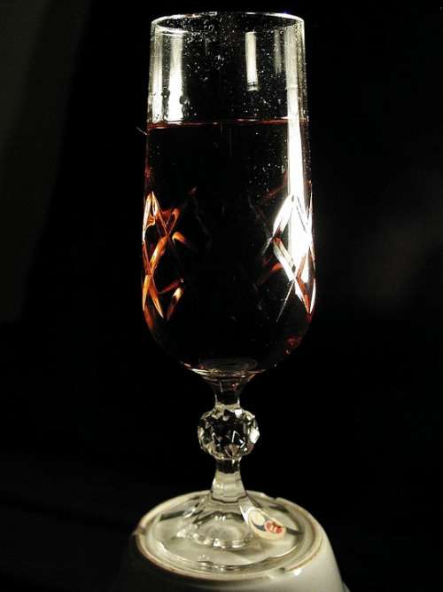 Glass Crystal Wine Drink Food