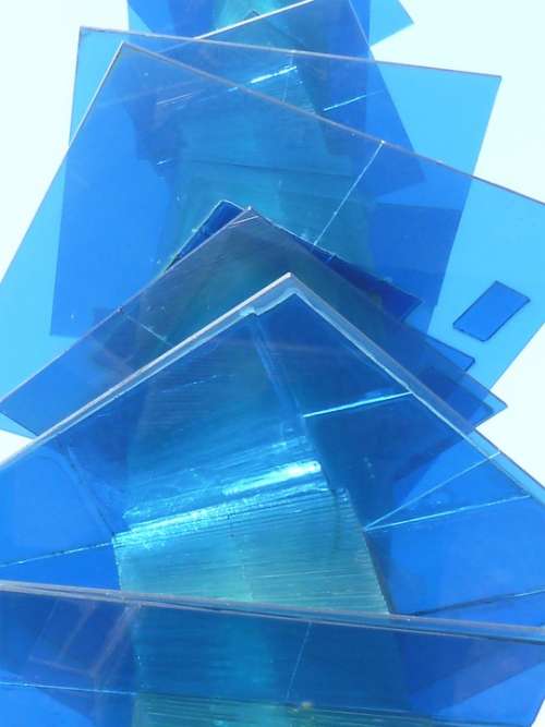 Glass Art Transparent Sculpture Structure Blue