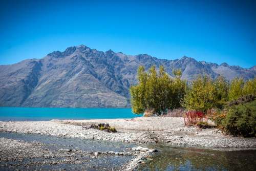 Glenorchy New Zealand Mountains Landscape Lake