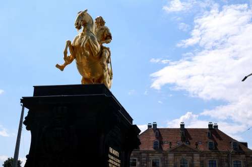 Golden Rider Dresden Historically Monument