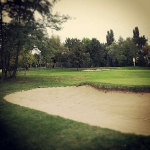 Golf Green Bunker Sand Prato Buca Holes Sport