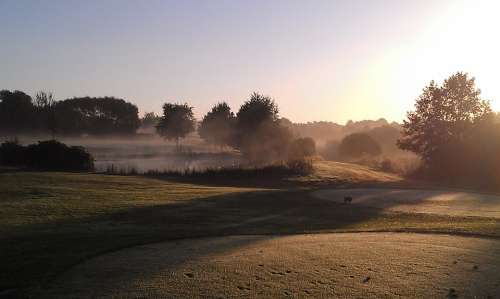 Golf Course Bunker Sand Trap Morning Sunrise