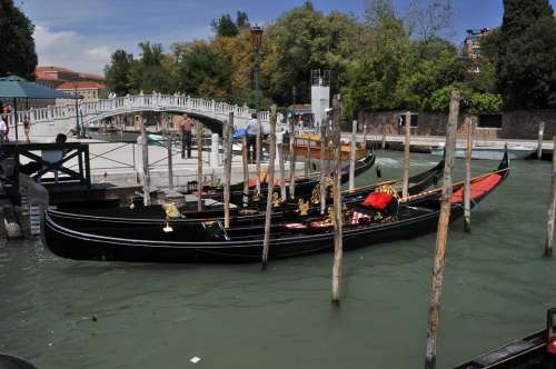 Gondola Venice Italy Canal Water Venice Italy