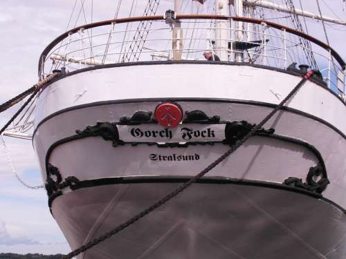 Gorch Fock Sailing Vessel Stralsund Ship Sail