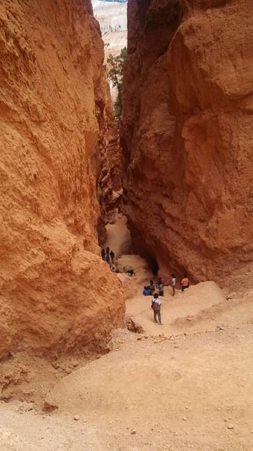 Gorge Canyon Descent Bryce Canyon Rock Formation